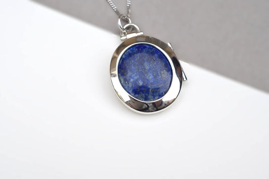 Lapis Lazuli Locket Pendant - SunTouch Jewelry