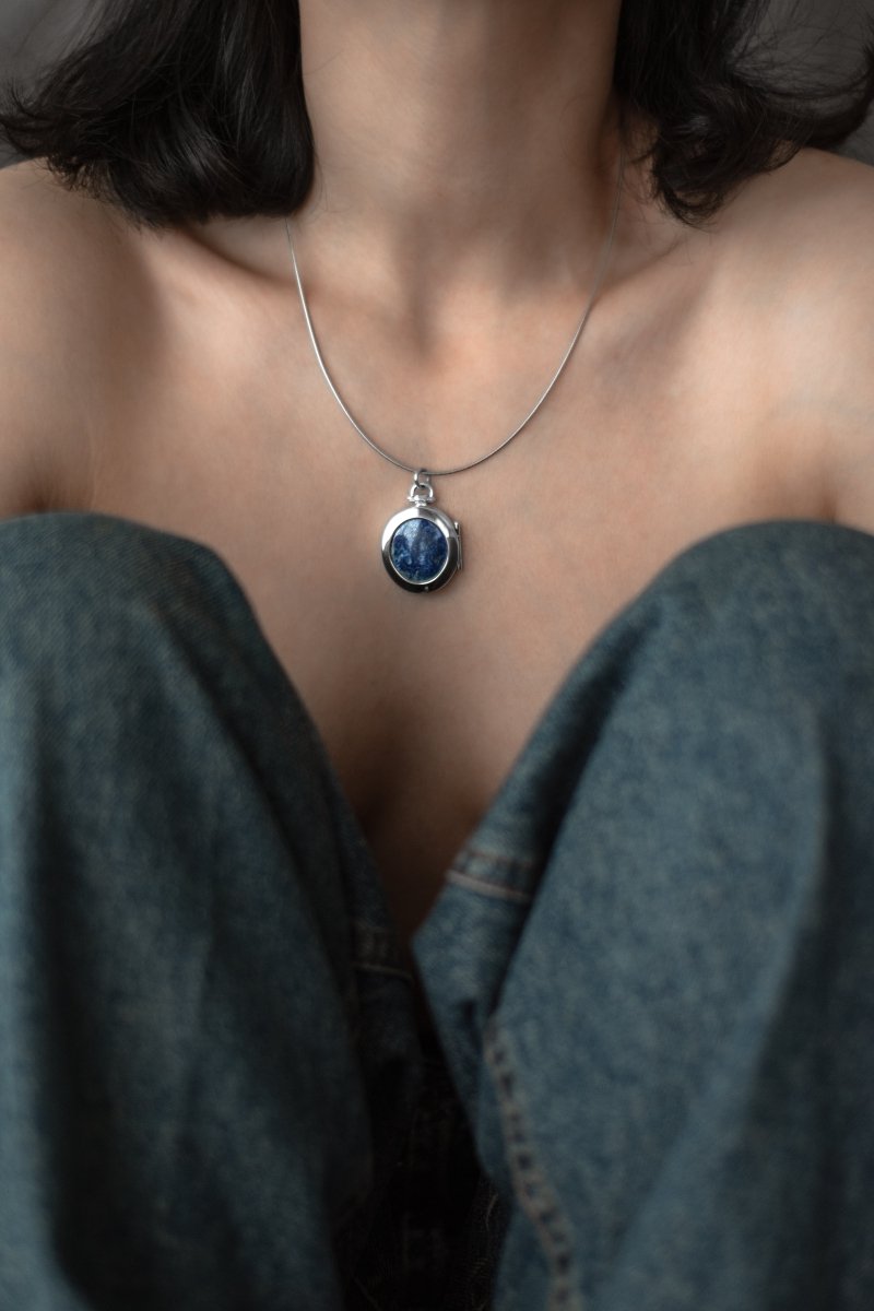 Lapis Lazuli Locket Pendant - SunTouch Jewelry