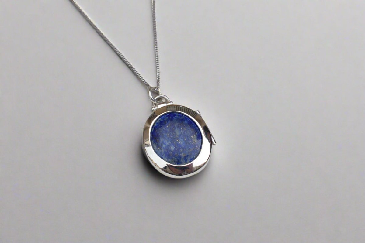 Lapis Lazuli Locket Pendant - SunTouch Jewelry