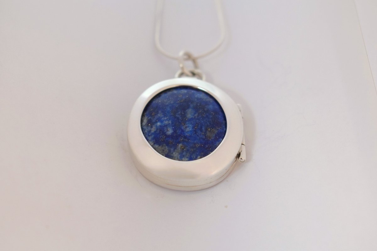 Lapis Lazuli Locket Pendant - SunTouch Jewelry