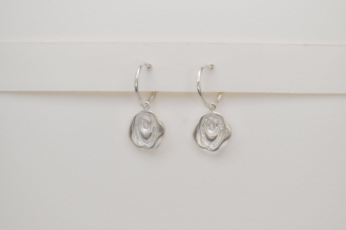 Rosette Hoop Earrings