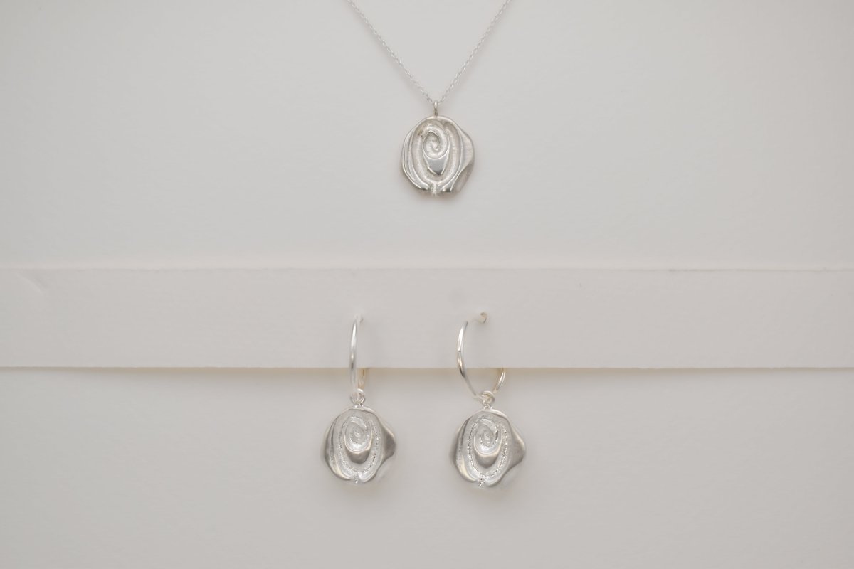 Rosette Hoop Earrings - SunTouch Jewelry