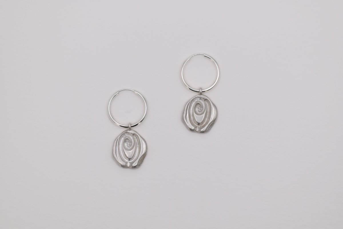 Rosette Hoop Earrings - SunTouch Jewelry