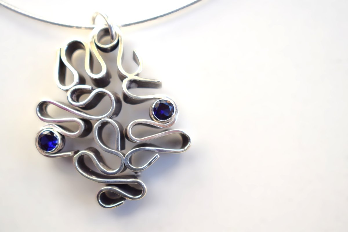 Tide Trace Sapphire Pendant - SunTouch Jewelry