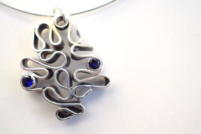 Tide Trace Sapphire Pendant - SunTouch Jewelry