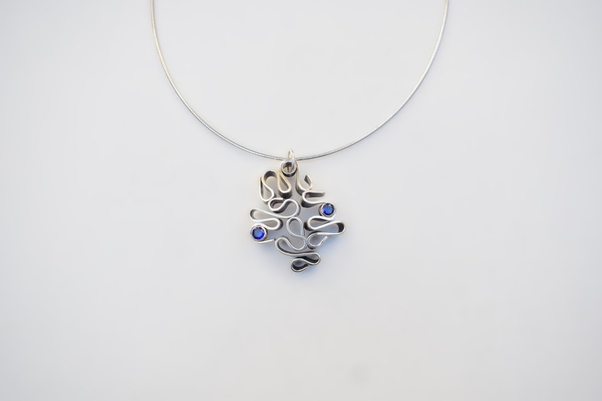 Tide Trace Sapphire Pendant - SunTouch Jewelry