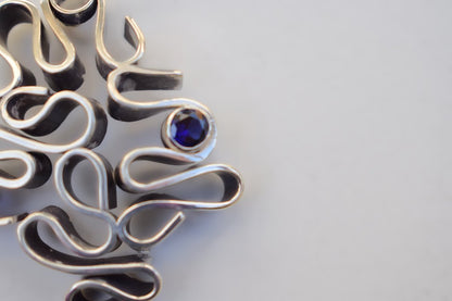 Tide Trace Sapphire Pendant - SunTouch Jewelry