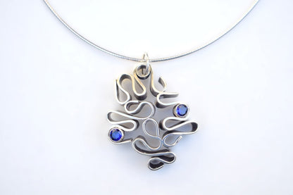 Tide Trace Sapphire Pendant - SunTouch Jewelry