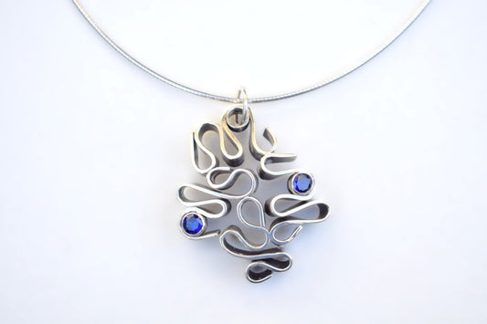 Tide Trace Sapphire Pendant - SunTouch Jewelry